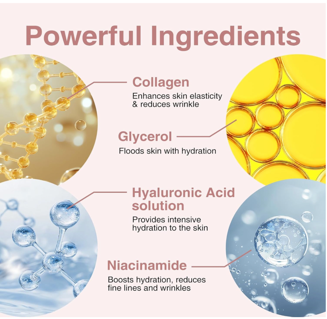 Glow Rest™ Bio Collagen Face Mask (Pack of 4)