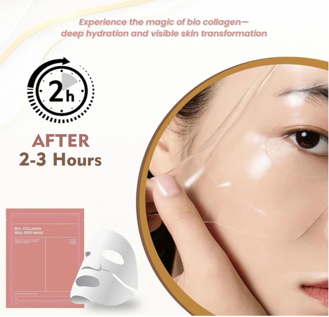 Glow Rest™ Bio Collagen Face Mask (Pack of 4)